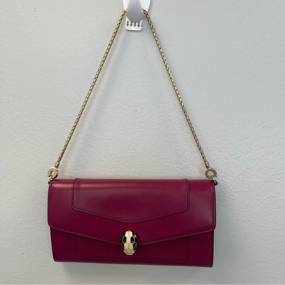 BVLGARI Handbags - Bvlgari Serpenti Forever Wallet on Chain - Red